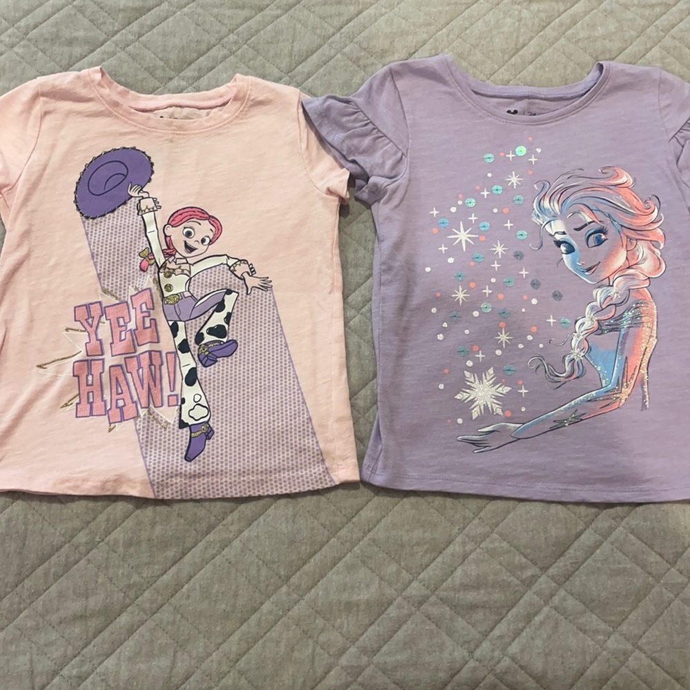 Two 4t Disney tshirts for girls